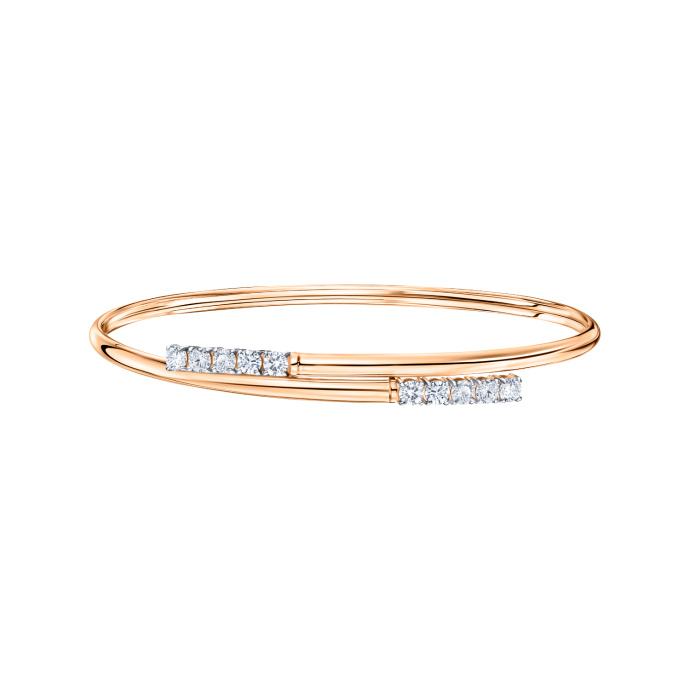 Браслет жесткий с фианитами - фото 1