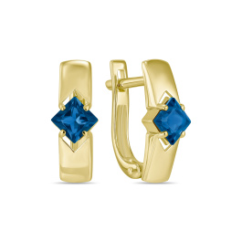 Серьги с лондон топазами