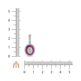Подвеска с бриллиантами и рубинами