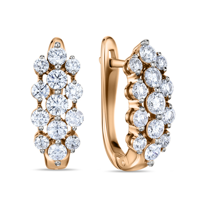 Серьги с бриллиантами - фото 1 Серьги с бриллиантами - фото 1