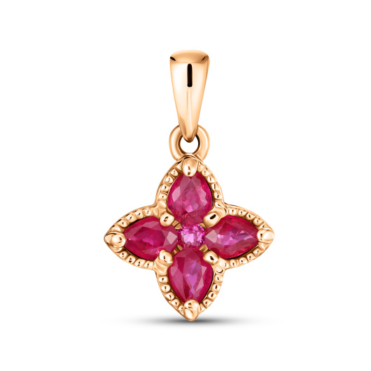 Подвеска с рубинами