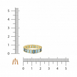 Кольцо с топазами, бриллиантами и лондон топазами
