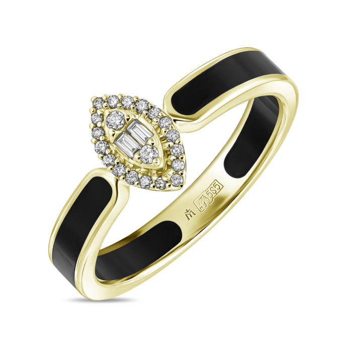 Кольцо с керамикой и бриллиантами - фото 1 Кольцо с керамикой и бриллиантами - фото 1