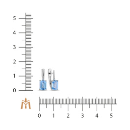 Серьги с топазами и бриллиантами