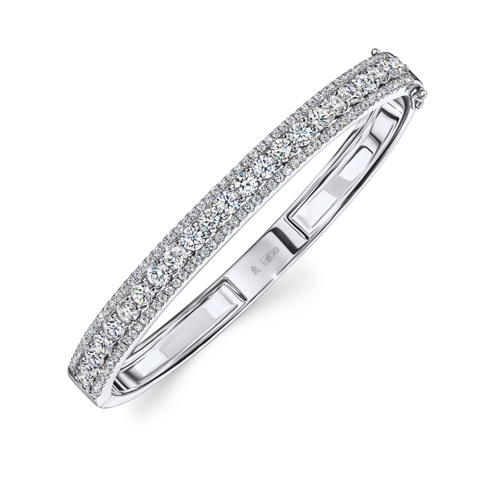 Браслет жесткий с бриллиантом - фото 1 Браслет жесткий с бриллиантом - фото 1