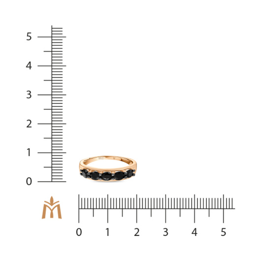 Кольцо с цветными сапфирами