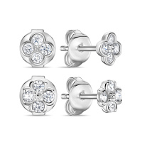 Серьги с фианитами - фото 1