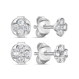 Серьги с фианитами