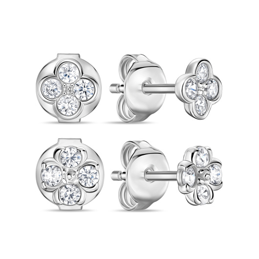 Серьги с фианитами