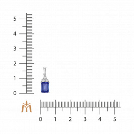 Подвеска с бриллиантами и танзанитом