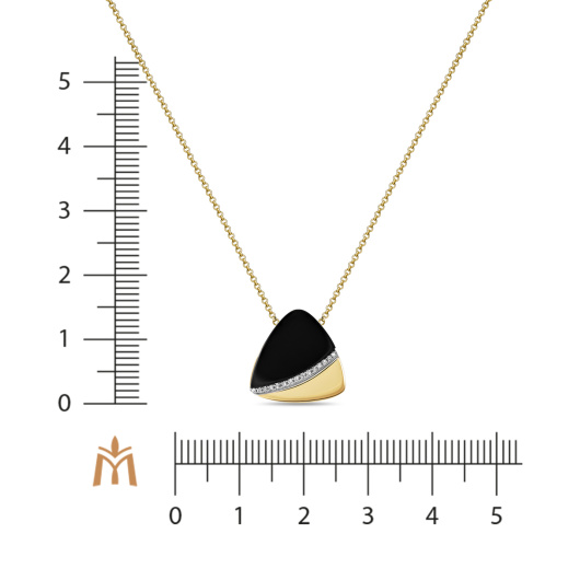 Колье с бриллиантами и ониксом