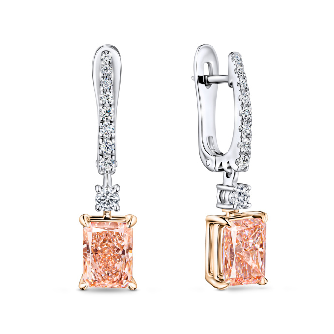 Серьги с бриллиантом - фото 1