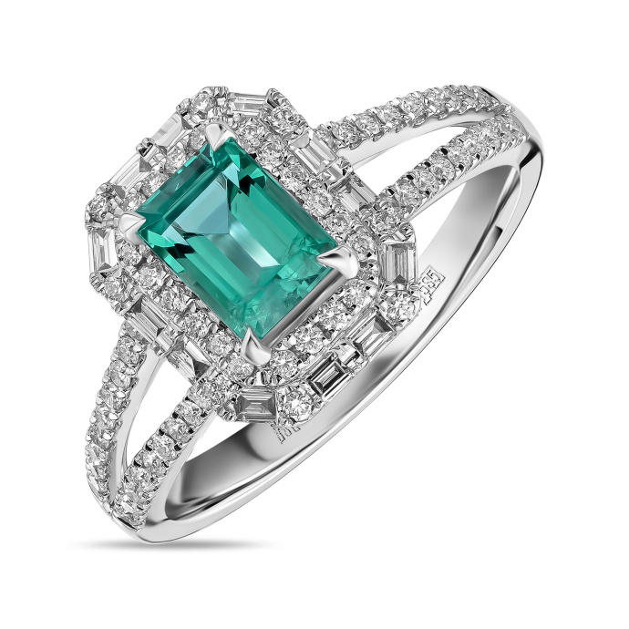 Кольцо с бриллиантами и изумрудом - фото 1 Кольцо с бриллиантами и изумрудом - фото 1