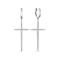 Серьги с бриллиантом - фото 1