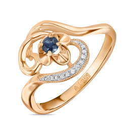 Кольцо с сапфиром и бриллиантами