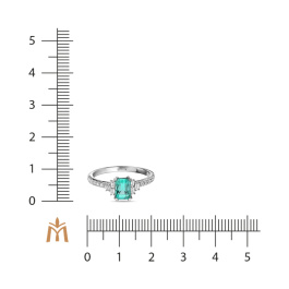 Кольцо с бриллиантами и изумрудом