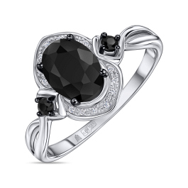 Кольцо с цветными сапфирами и бриллиантами