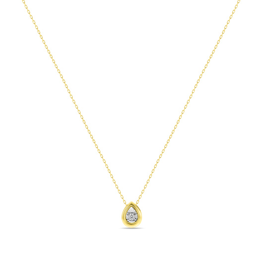 Колье с бриллиантом и изумрудом