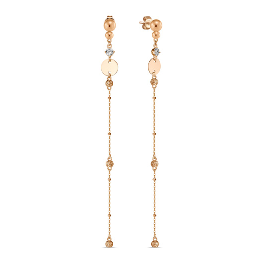 Серьги с фианитами