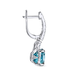 Серьги с бриллиантами и цирконами