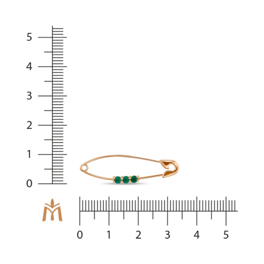 Брошь с агатами