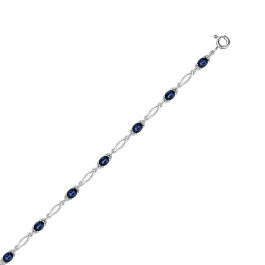 Браслет с бриллиантами и сапфирами