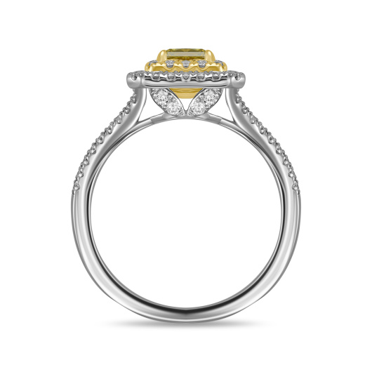 Кольцо с бриллиантами и облагороженными бриллиантами