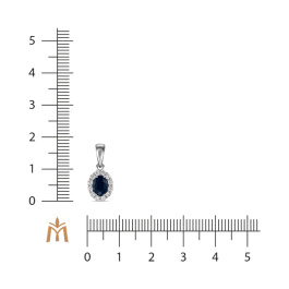 Подвеска с сапфиром и бриллиантами