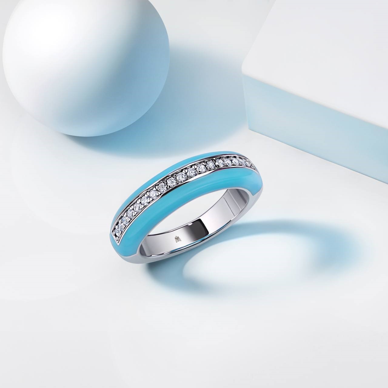 Amélie — серьги с керамикой и бриллиантами