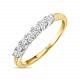 Обручальное кольцо-дорожка из золота с 7 бриллиантами R01-35778 - Фото 1