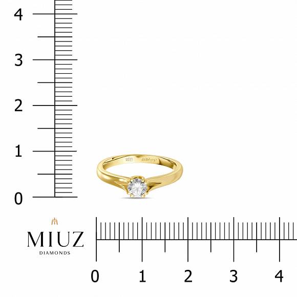 Золотое кольцо с бриллиантом R01-SOL51-025-G1 - Фото 5