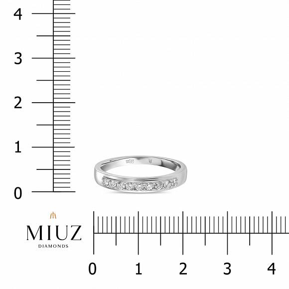 Обручальное кольцо-дорожка из золота с 9 бриллиантами R127-FROQ7821G-0.25 - Фото 4